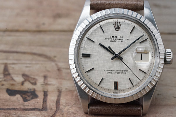 Serviced Vintage ROLEX DateJust 1601 Linen Dial 36mm cal.1570 Men c.1968 #1353