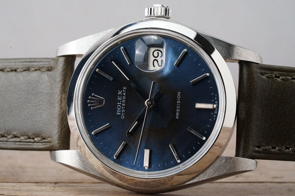 Serviced Vintage ROLEX OysterDate 6694 Refinished Blue cal.1225 34mm c1978 #1412
