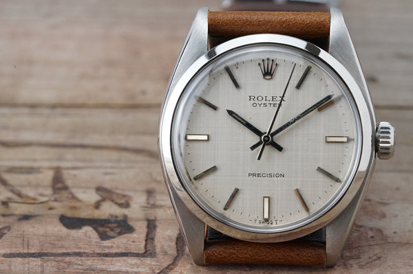Serviced Vintage ROLEX Oyster 6426 Linen Dial Manual 34mm cal.1220 c.1971 #1427