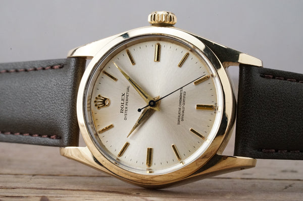 Serviced Vintage ROLEX OysterPerpetual 6634 34mm Gold Cap cal.1560 c.1959 #1435