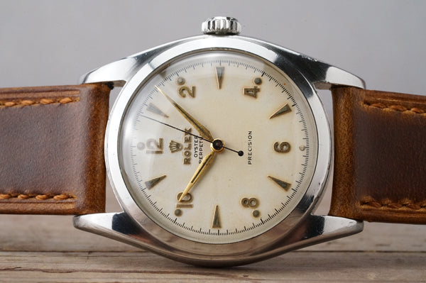 Rare Serviced Vintage ROLEX OysterPerpetual 6098 Big Bubbleback 36mm Pre-Explorer cal.775 (18J) #1473