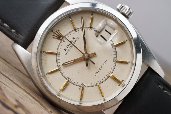 Serviced Vintage ROLEX OysterDate 6494 Inner Minute Dial 34mm cal.1215 c.1956 #1481