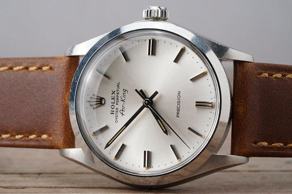 Serviced Vintage ROLEX Air-King 5500 Silver Dial 34mm cal.1520 c.1974 #1498