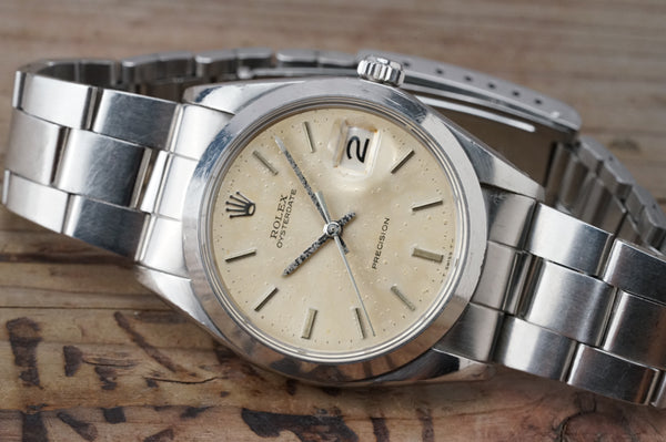 Serviced Vintage ROLEX OysterDate 6694 34mm cal.1225 c.1968 Box & Paper #1496