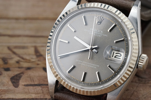 Serviced Vintage ROLEX DateJust 1601 Grey Dial 36mm cal.1570 c1968 #1510