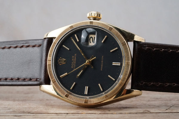 Serviced Vintage ROLEX OysterDate 6694 Manual 34mm Black Men c.1967 #1162