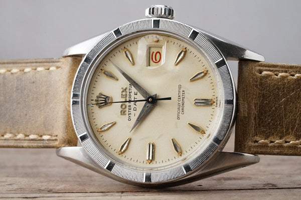 Serviced ROLEX Vintage OysterPerpetual Date 6535 Automatic 34mm cal.1030 Men c.1958 #1187